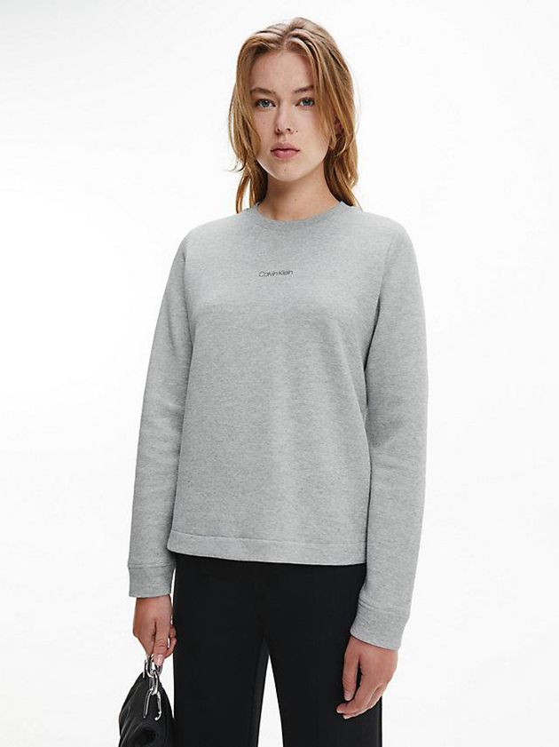 Calvin Klein USA Logo Womens Sweatshirt Grey 3940815-GJ